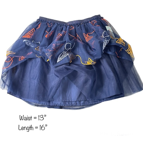 Girls Cat & Jack Tulle Embroidered Skirt Navy Blue size XL (14/16) - Picture 2 of 5